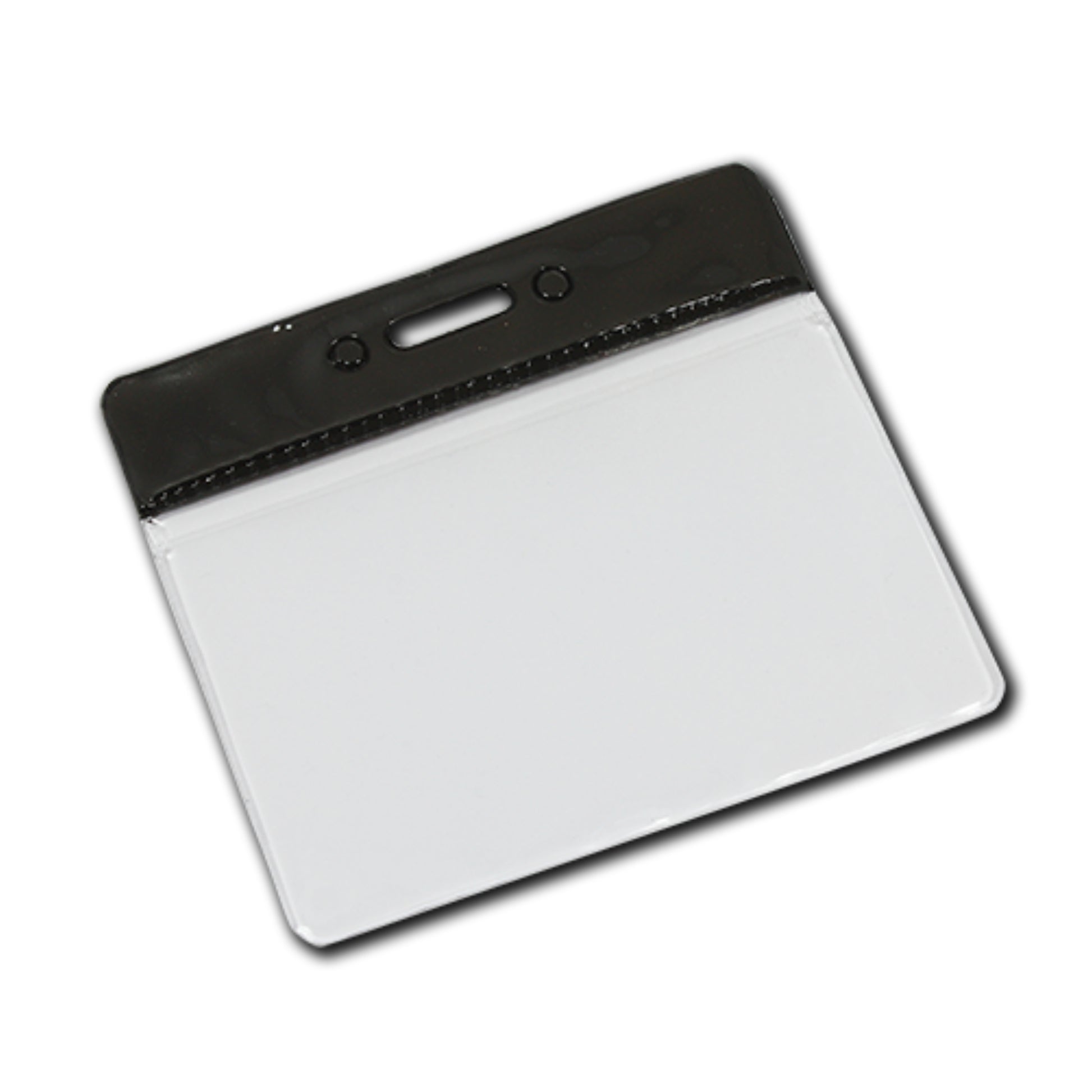 BLACK top - Vinyl Landscape ID Card Holder - The Card Printing People
