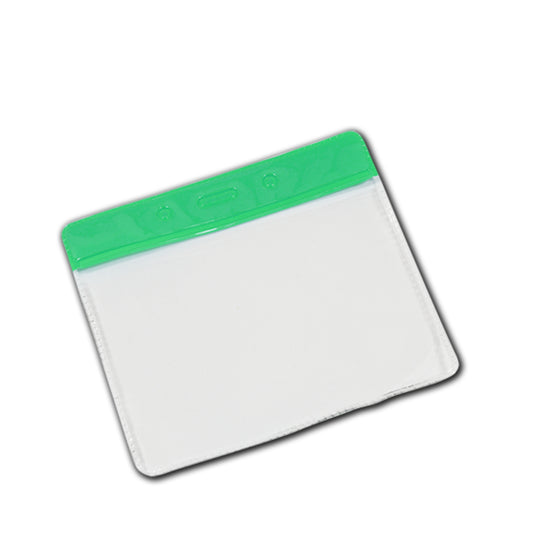 GREEN top - Vinyl Landscape ID Card Holder - The Card Printing People