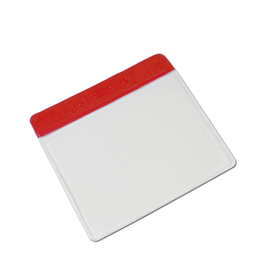 RED top - Vinyl Landscape ID Card Holder - The Card Printing People