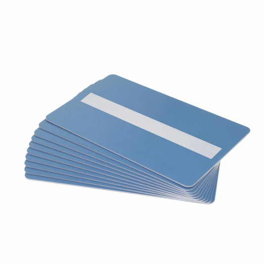 Light Blue 760 Micron Plastic Cards with Signature Strip (Pack of 100) - The Card Printing People