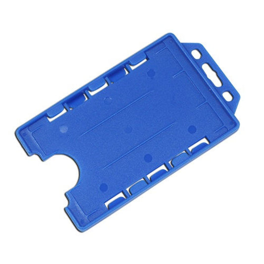 LIGHT BLUE - Double Sided Open Faced Portrait ID Card Holder - The Card Printing People