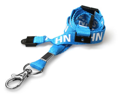 NHS Lanyard - Pre - printed (Triple Breakaway) with Metal Clip - The Card Printing People