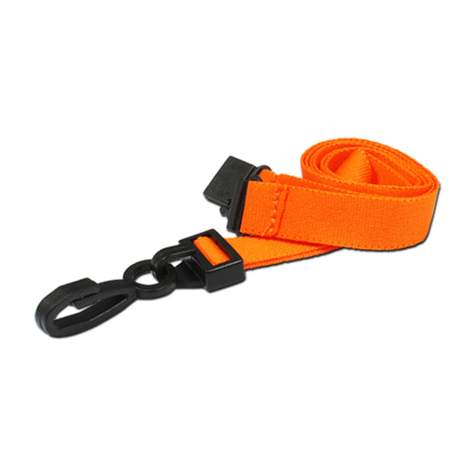 ORANGE - 15mm Plain Lanyard with Plastic J Clip (Copy) - The Card Printing People