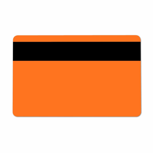Orange 760 Micron Plastic Cards With Hi - Co Magnetic Stripe (Pack of 100) - The Card Printing People