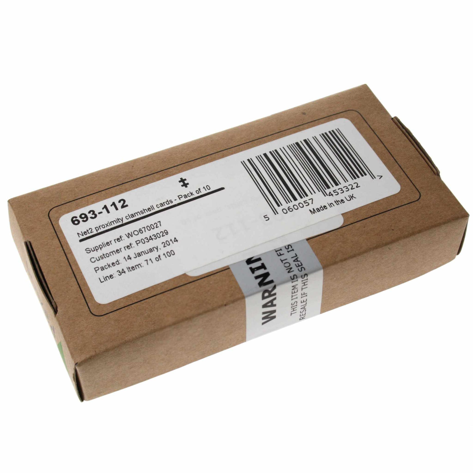 Paxton 693 - 112 Net2 Proximity with Clamshell ISO Cards (Pack of 10) - The Card Printing People