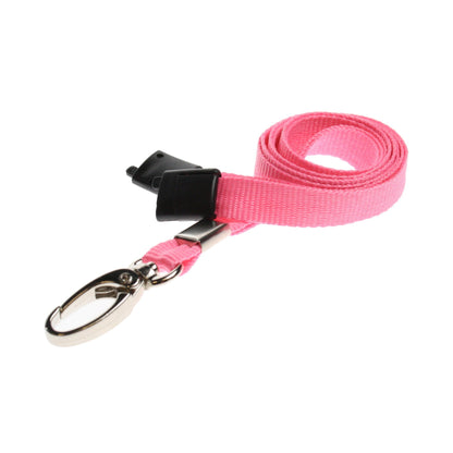 PINK - Plain Lanyard with Metal Clip - The Card Printing People