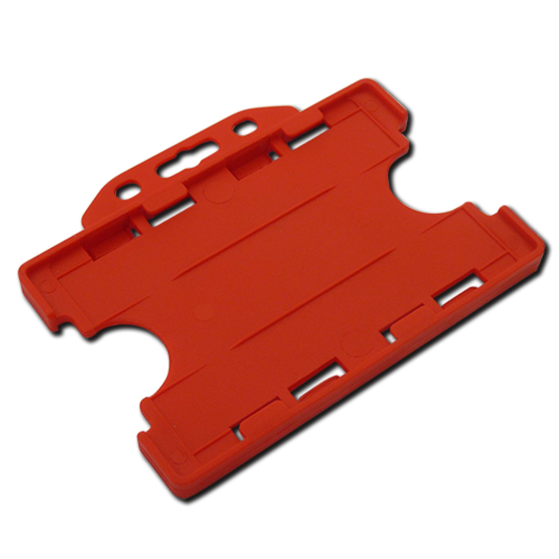 RED - Double Sided Open Faced Landscape ID Card Holder (Copy) - The Card Printing People