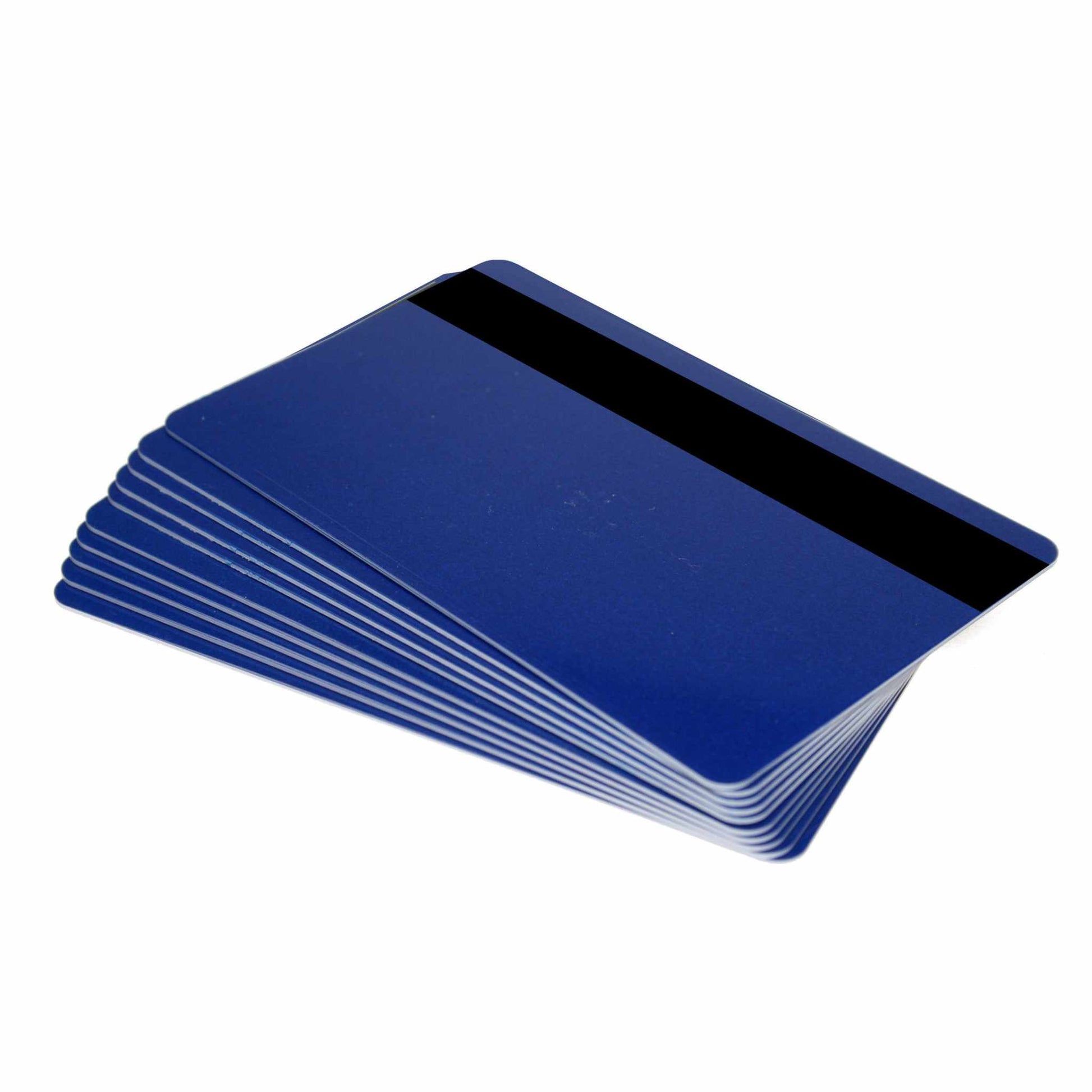 Royal Blue 760 Micron Plastic Cards With Hi - Co Magnetic Stripe (Pack of 100) - The Card Printing People