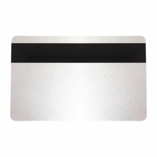 Silver - 760 - Micron - Plastic - Cards - With - Hi - Co - Magnetic - Stripe - (Pack - of - 100) - The Card Printing People