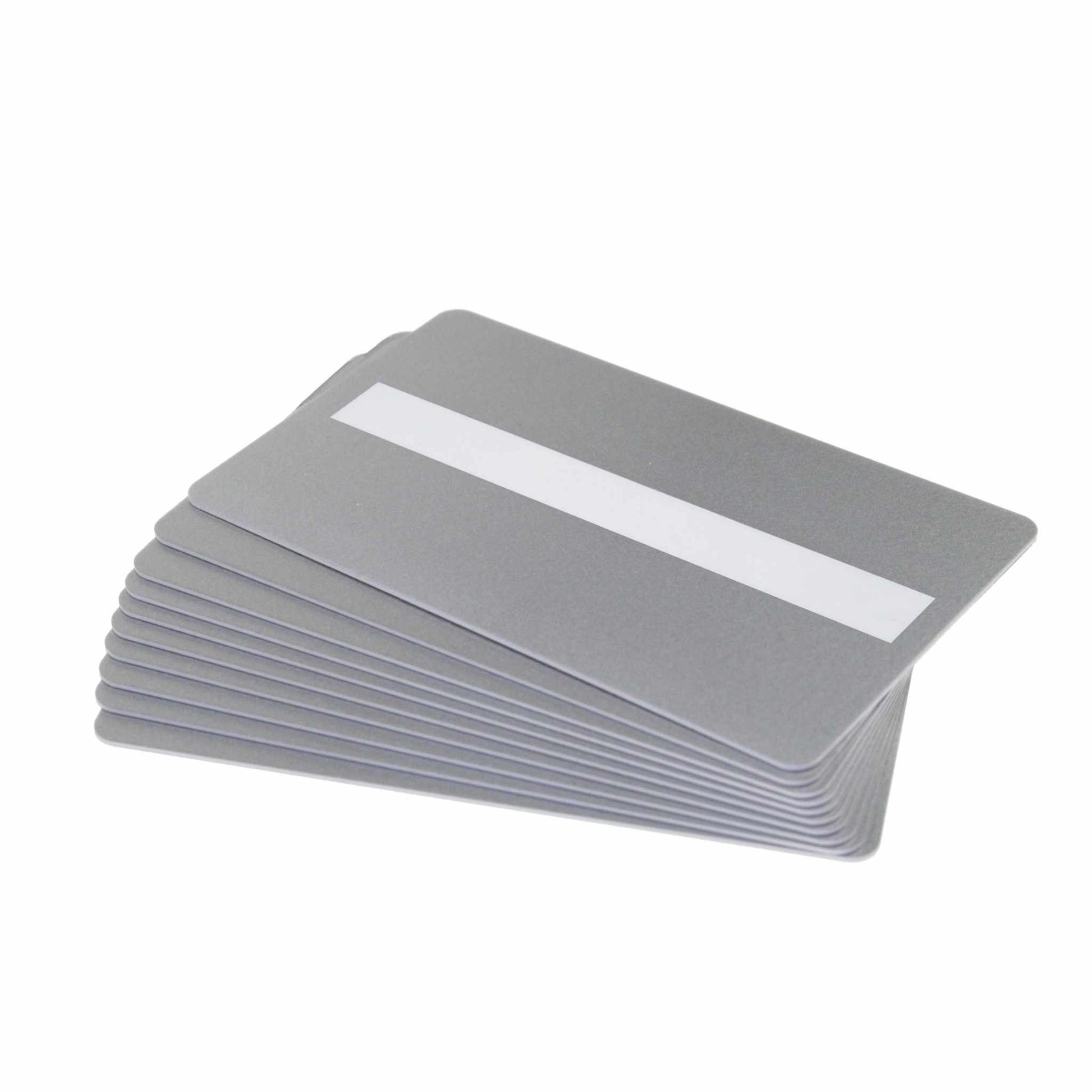 Silver 760 Micron Plastic Cards with Signature Strip (Pack of 100) - The Card Printing People