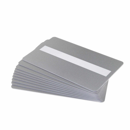 Silver 760 Micron Plastic Cards with Signature Strip (Pack of 100) - The Card Printing People