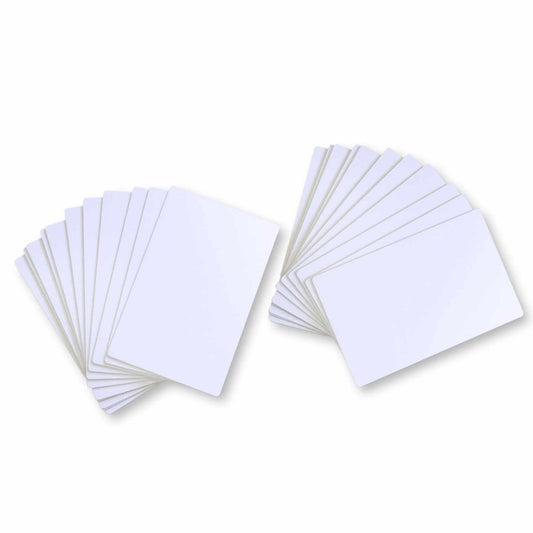 Swiftcolor PVC Blank White Gloss 90x140mm Cards (Pack of 100) - The Card Printing People