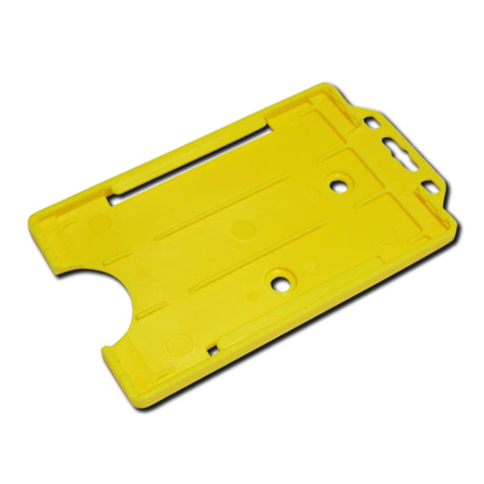 YELLOW - Single Sided Open Faced Portrait ID Card Holder - The Card Printing People